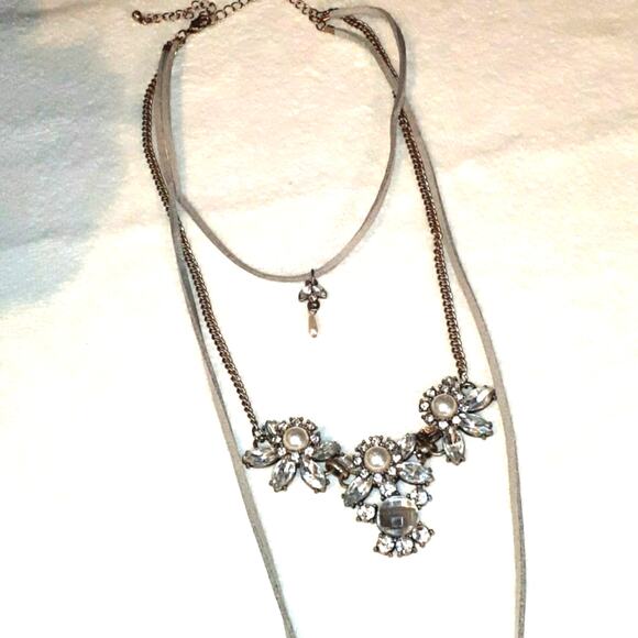 Necklace Layered Suede Charms, Beads Modern Long Length Bohemian Gyspy Elegant - Picture 7 of 11